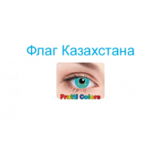 Карнавальные линзы FRUTTI Crazy - Флаг Казахстана
